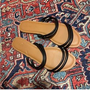 JCREW BLACK STRAP SANDALS